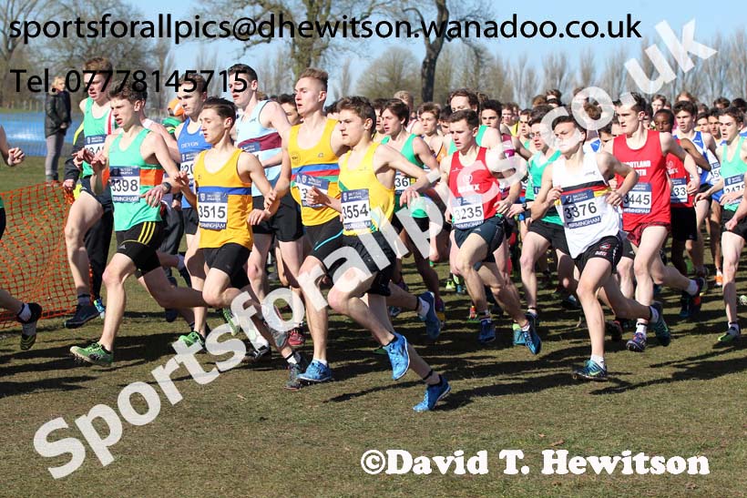 Mens under-17s Inter Counties Cross Country,  Cofton Park, Birmingham. Photo: David T. Hewitson/Sports for All Pics